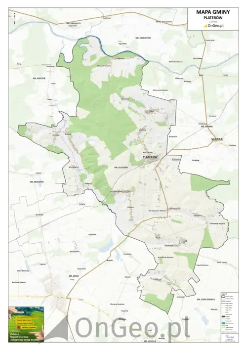 Mapa gminy Platerów